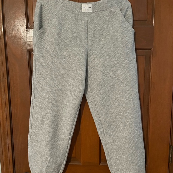 Set Aerie Offline Light Gray Sweat Suit - Picture 9 of 10